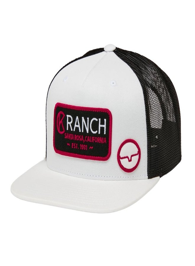 Kimes Ranch Men's Ck31 Trucker Hat Baseball Caps - White/Black - Image 1